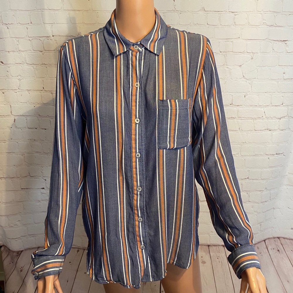 Universal Thread stripped flowy button down size … - image 4